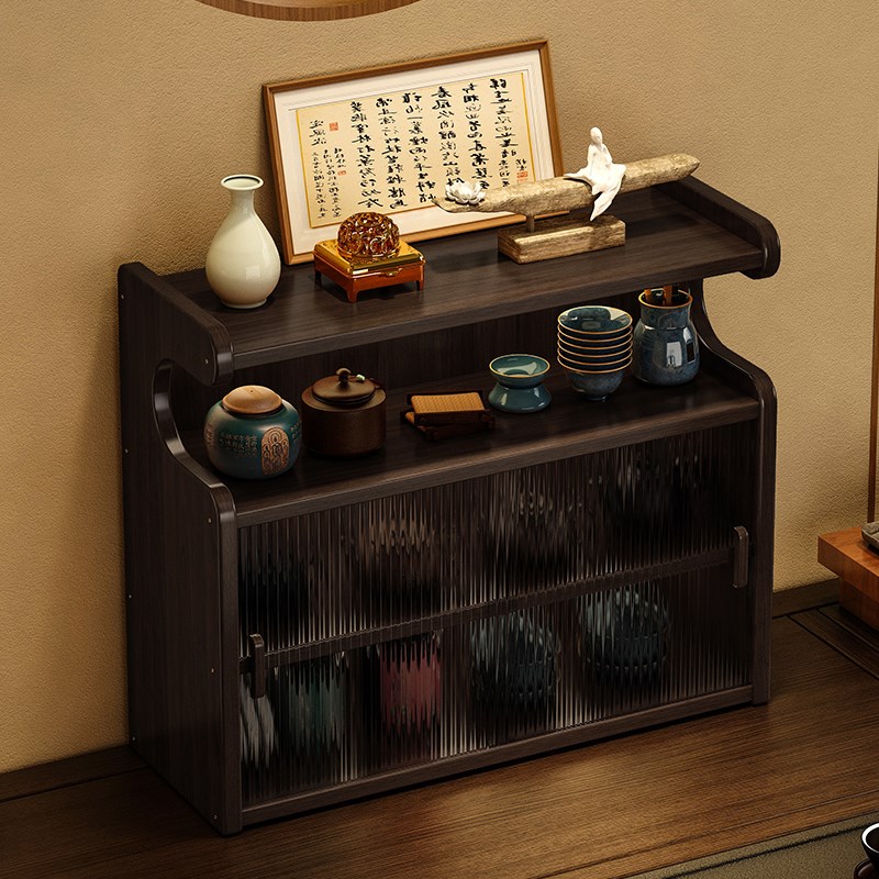 茶杯架茶室茶台博古架实木新茶叶茶具茶柜摆放展示