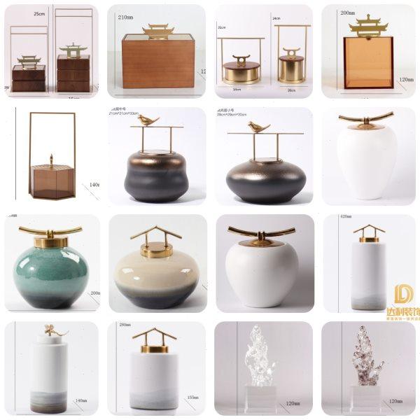 新中式古典提盒陶瓷罐摆件样板间售楼处会所酒店家具展厅软装饰品,家居饰品,国学摆件,淘宝优惠券,粉丝福利购,淘宝优惠卷