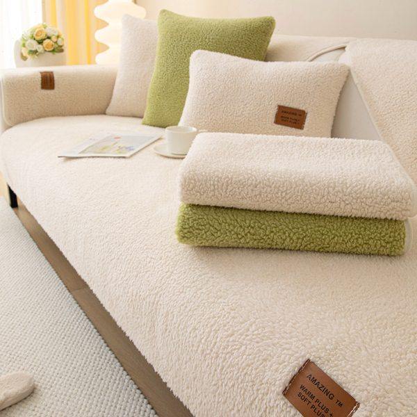 冬季羊羔绒沙发垫加厚毛绒坐垫子防滑皮沙发套罩高档北欧简约冬款,居家布艺,沙发垫,淘宝优惠券,粉丝福利购,淘宝优惠卷