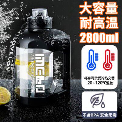 运动水杯男生健身水壶大容量耐高温吨桶吨顿顿桶夏季吸管水瓶杯子
