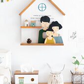 阿楹 装 饰阳台沙发墙面遮挡儿童房间艺术置物架入户床边墙上挂件