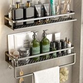 浴室卫生间置物架免打孔洗手间洗漱台用品大全收纳厕所洗澡间壁挂