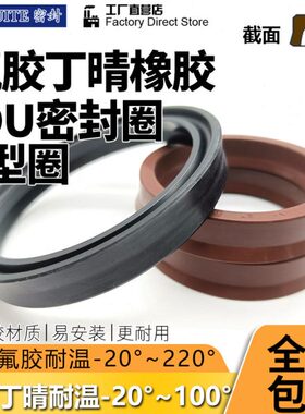 丁晴氟橡胶IDU油封105/110*117/121/126/122*14/18Yxd型密封圈UN