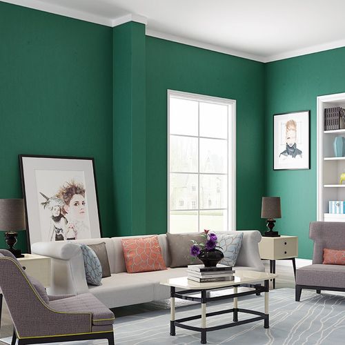 刷水自粘墙纸加厚奥斯龙蚕丝无纺布素色现代简约客厅卧室房间壁纸