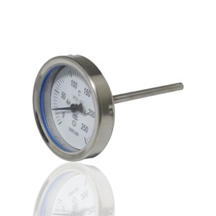 杆长70MM 250C 供双金属温度表全钢304温度计轴向不锈钢WSS 301
