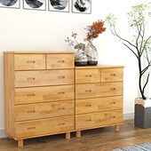 柏木简约原木斗柜侘寂风收纳柜斗柜北欧风实木抽屉柜抽屉柜