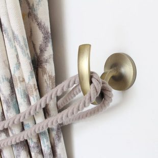 创意墙勾现代简约配件 免打孔窗帘挂钩墙钩固定窗帘绳子绑带装