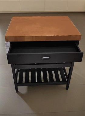 开放式厨房小中岛台单独家用料理备餐吧台一体定制可移动餐边橱柜