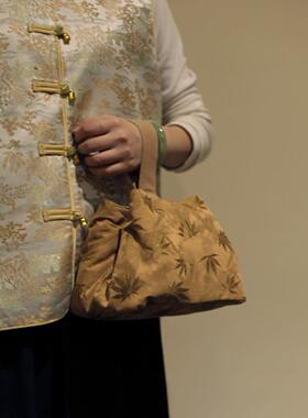 |梅似雪|加厚丝绸收纳旅行包布袋茶具茶叶罐茶壶茶杯一壶两杯布包