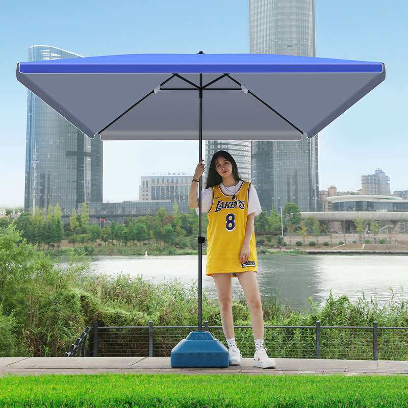 太阳伞遮阳伞户外大型摆摊商用雨伞方形四方地摊伞加厚防晒折叠伞