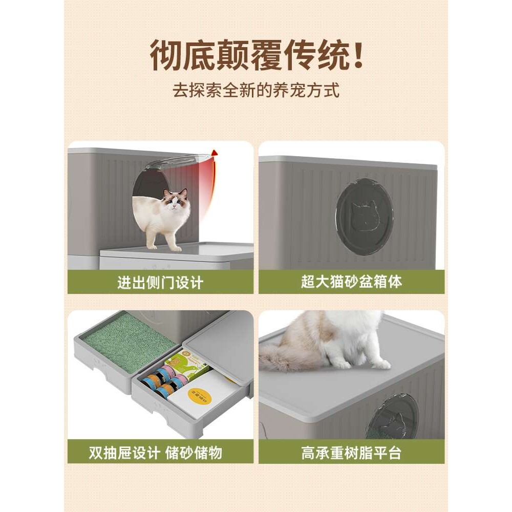猫笼子超大自由空间家用室内不占地猫别墅带厕所一体三层加粗猫屋