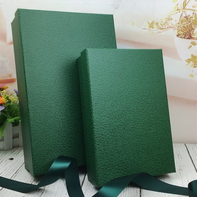 定制纸盒天地盖黑白色商务礼盒简约高档精致M生日礼物包装盒长方