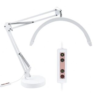 半圆纹绣半月美容院睫毛灯16寸桌面款半月美睫灯20W悬臂美睫U型灯