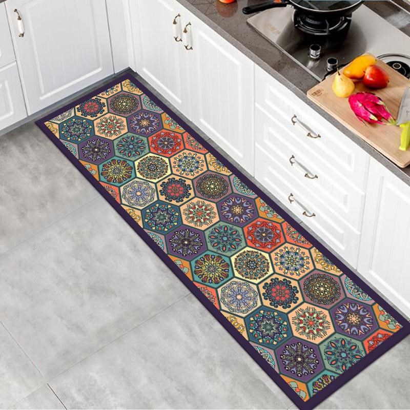 北欧厨房垫50*160cm现代简约轻奢地毯卧室阳台飘窗可裁Z剪吸水耐