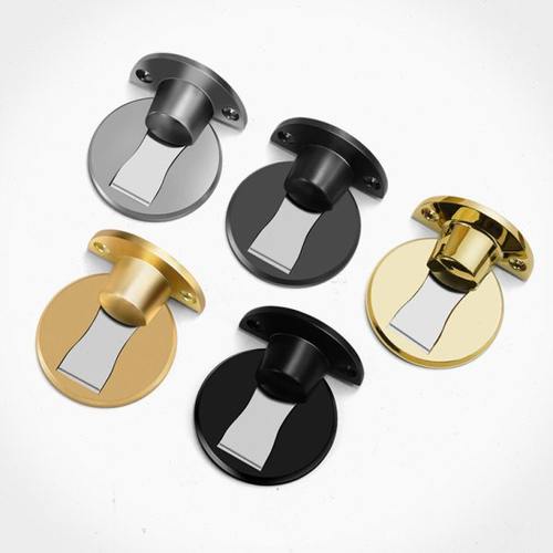 黑灰色门吸免打孔新款防撞地吸磁吸厕所门隐形强磁门碰门阻吸门器