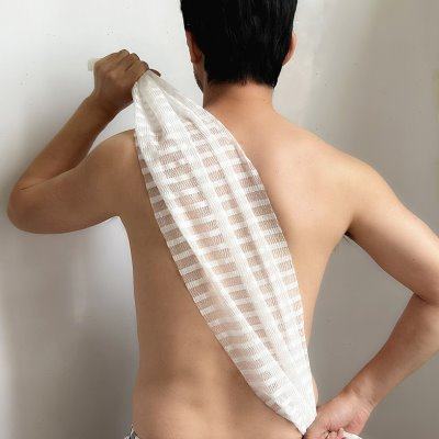 日式搓澡巾男女士毛巾式搓后背浴花长条起泡沐浴球学生洗澡巾A628