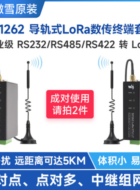 导轨式LoRa数传终端DTU RS232/RS485/RS422转LoRa Sub-GHz LF HF