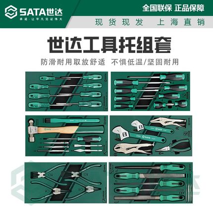 世达EVA托盘组套工具套装锉刀组套敲击组套卡簧钳组套09910A