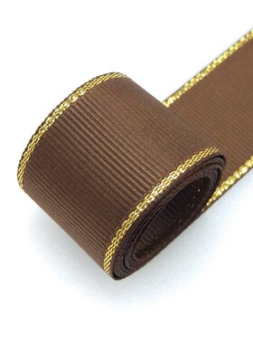 28色6~38mm金边涤纶螺纹带 26621姚L明罗纹彩带 金边罗纹带