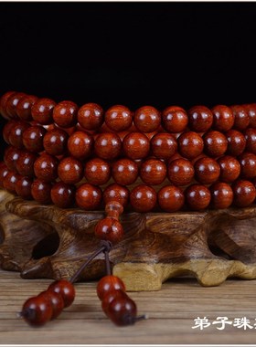 直播引流赞比亚小叶紫檀金星紫檀色血檀108佛P珠念珠手链木质脖链