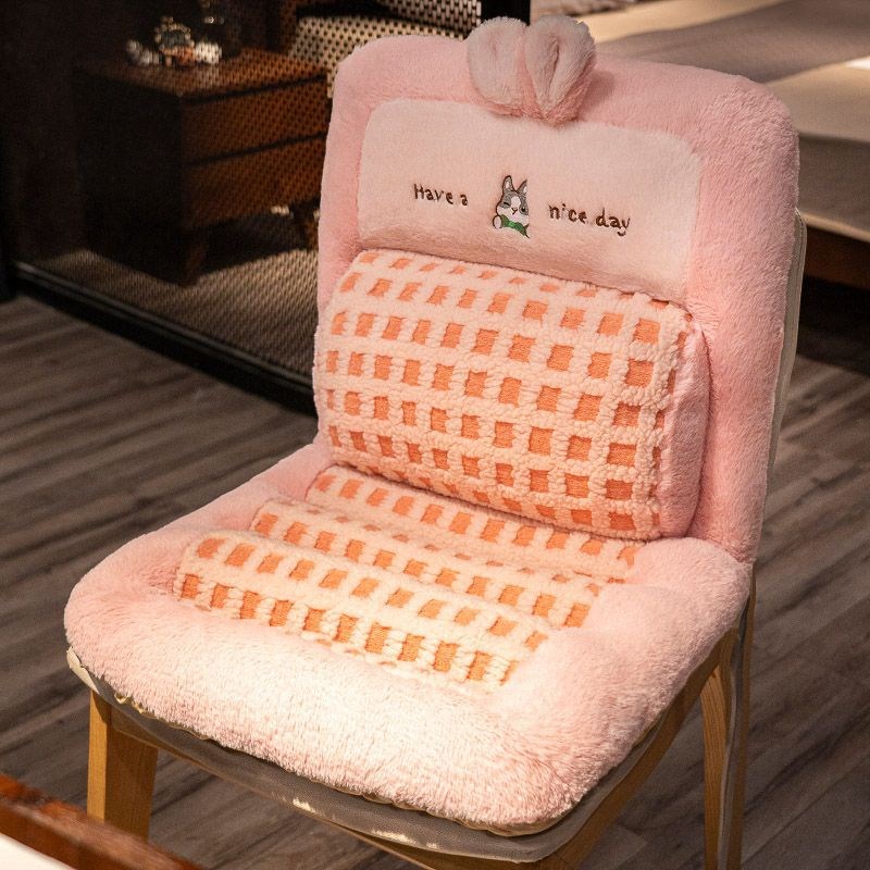 冬季电热坐垫办公室久坐护腰靠垫靠E背一体屁股椅子椅垫赠加热垫