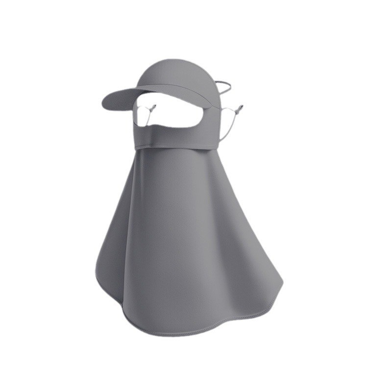 防晒面罩帽子g遮脖子全脸一体脸基尼女高颜值防紫外线冰丝口罩护