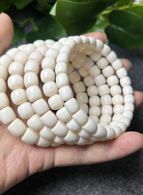 天然鹿角骨手串 极限弧归圆t佛珠桶珠手链手串念珠珠猛犸骨象9*10