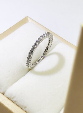 珠宝 2023新款92u5银高碳钻新款小众设计戒指冷淡风简约戒指