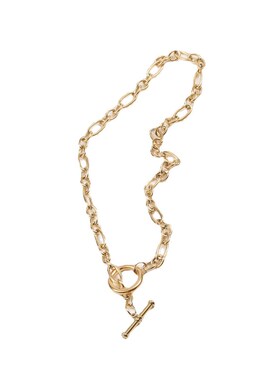 粗款项链 OT 扣 钛钢L电镀18k金项链