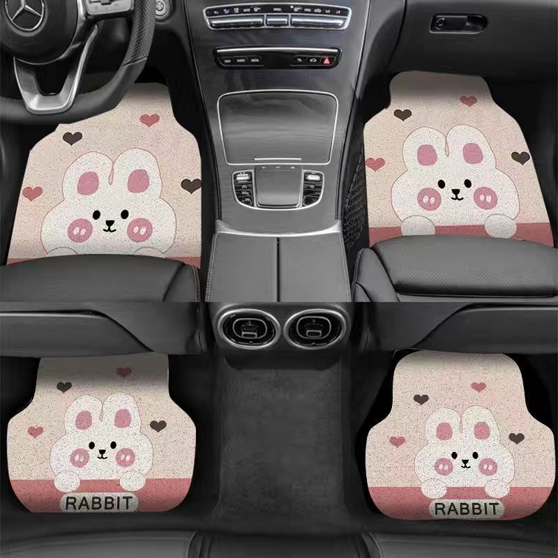 汽车内饰脚垫 卡通家用轿车SUDV通用车型刮土蹭土PVC丝圈脚垫