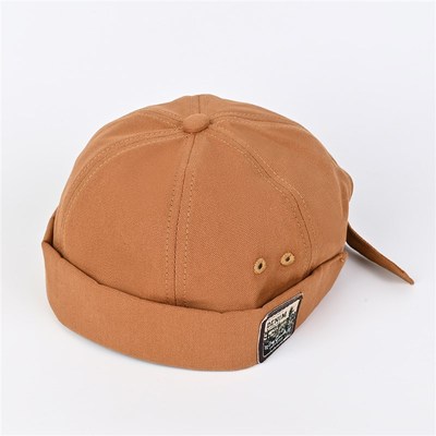 夏季薄款无帽f檐瓜皮帽地主帽女街头潮人嘻哈帽子流氓帽雅痞帽男