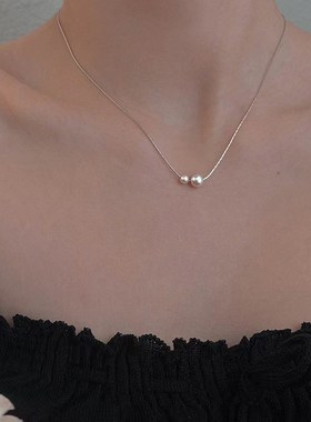 网红气质珍珠锁骨链时简约优E雅温柔风高级感项链新款潮