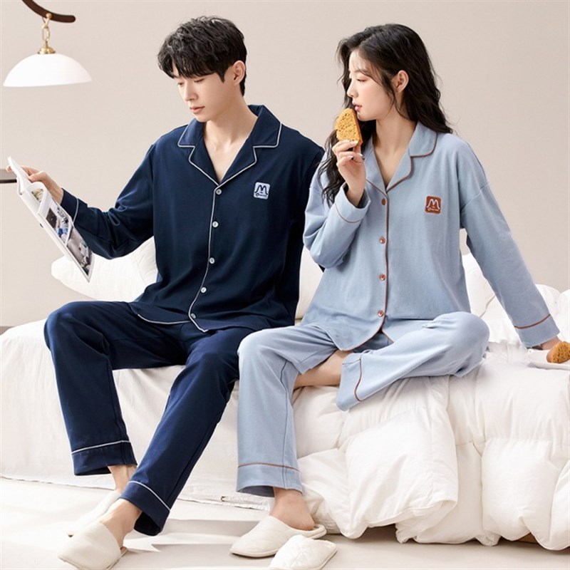 实体店秋冬c新款德绒情侣睡衣女开衫睡衣加厚保暖休闲男睡衣家居