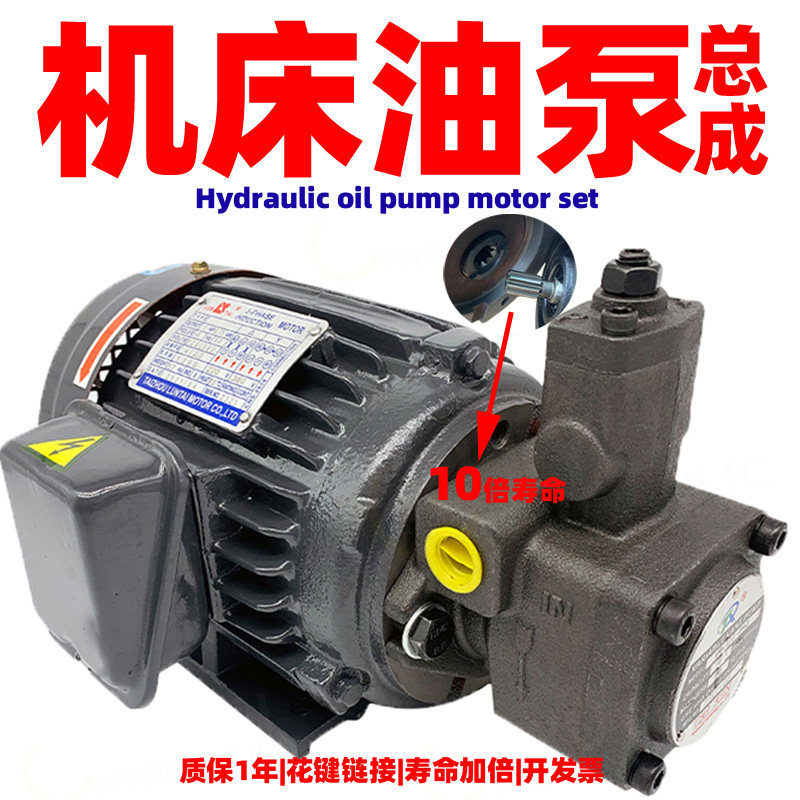 机床液压油泵电机组380V三相液压站电机0.75KW/1.5KW/2.2KW配VP泵