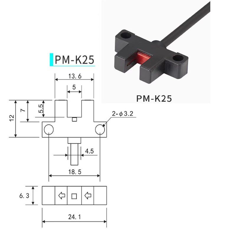 PM-K25P优质光电开关U型PNP槽型光电开关PNP响应频率快耐用
