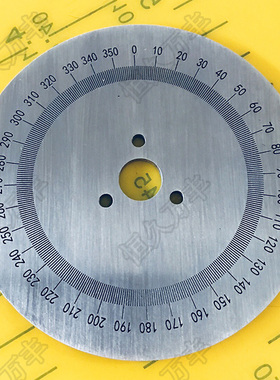刻度盘不锈钢圆形盘量角器机械配件定做80X10x2A037直销恒久万丰