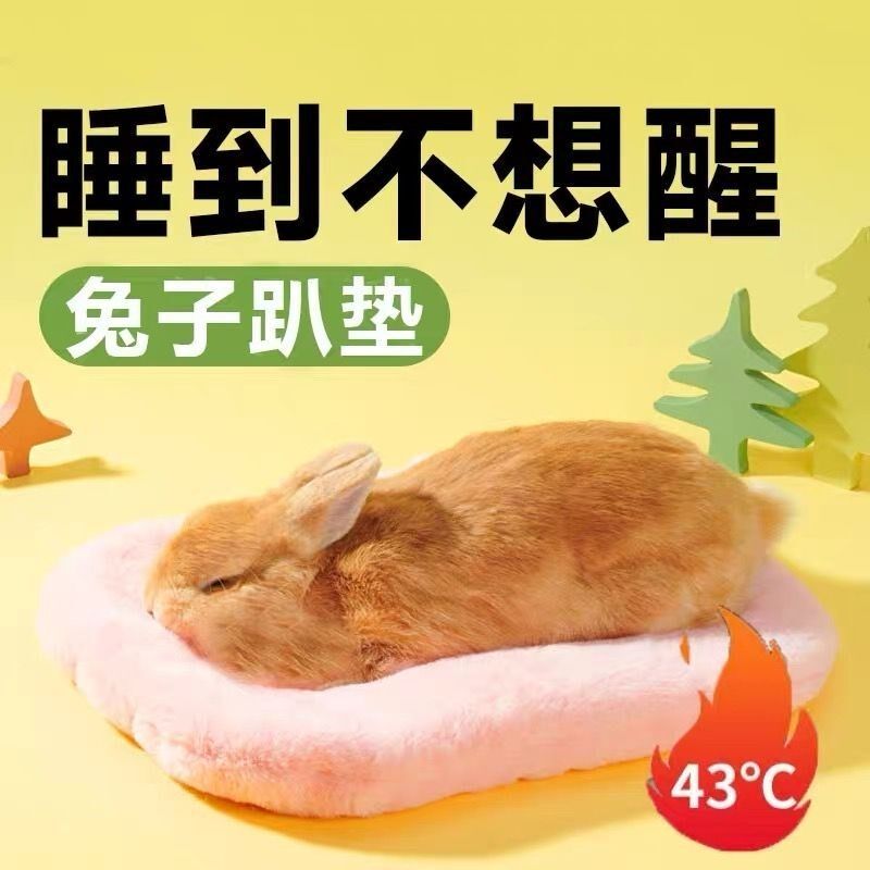 兔子窝趴趴垫保暖棉垫加厚冬天防寒御寒龙猫豚鼠专用兔兔毛毯睡垫