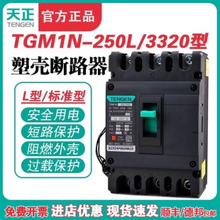 250A空气开关3P TENGEN天正TGM1N 250A塑壳断路器 3320 380V 250L