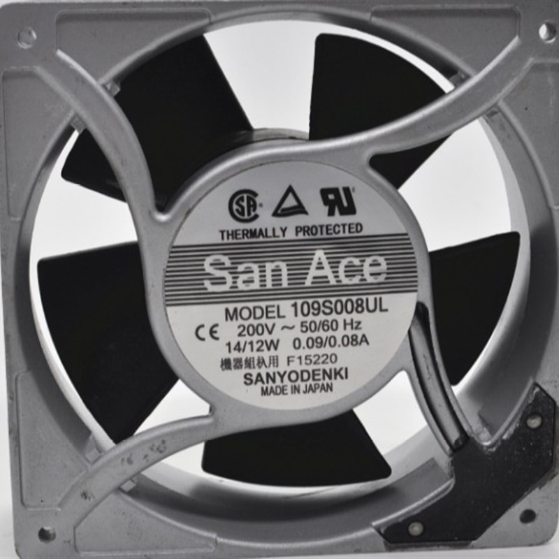 全新三洋 230V 220V 109S025UL 14/12W 12038 12CM 机柜交流散热