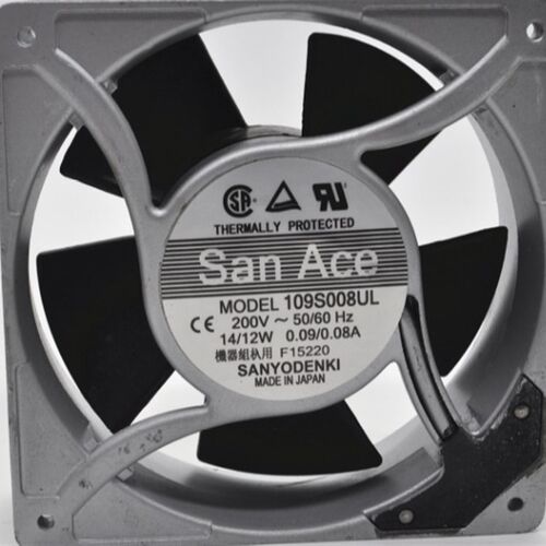 全新三洋 230V 220V 109S025UL 14/12W 12038 12CM 机柜交流散热