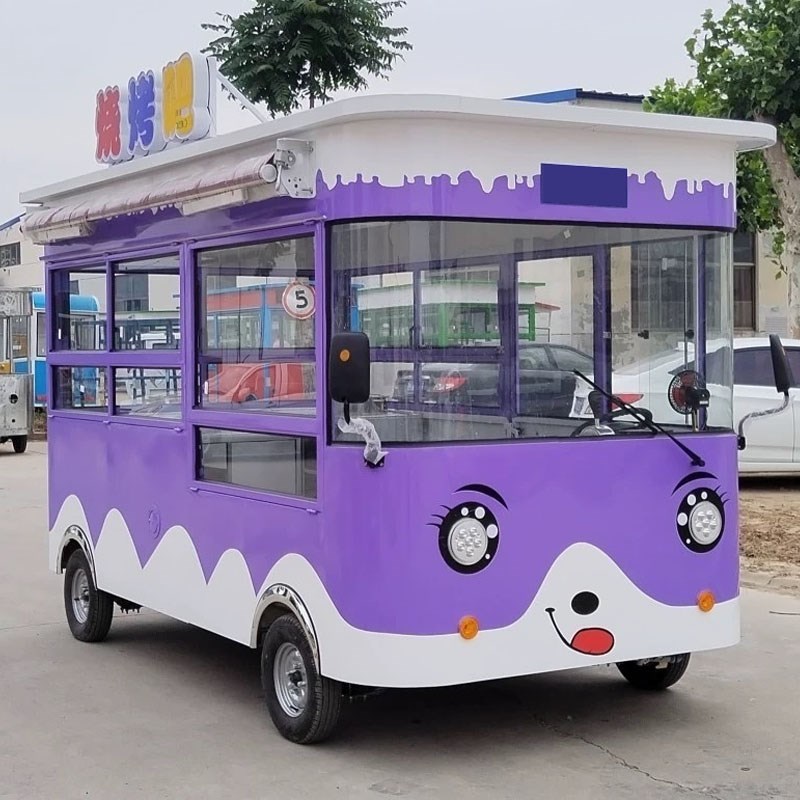 电动小吃车多功能餐车移动早餐车快餐摆摊车流动炸串麻辣烫地摊车