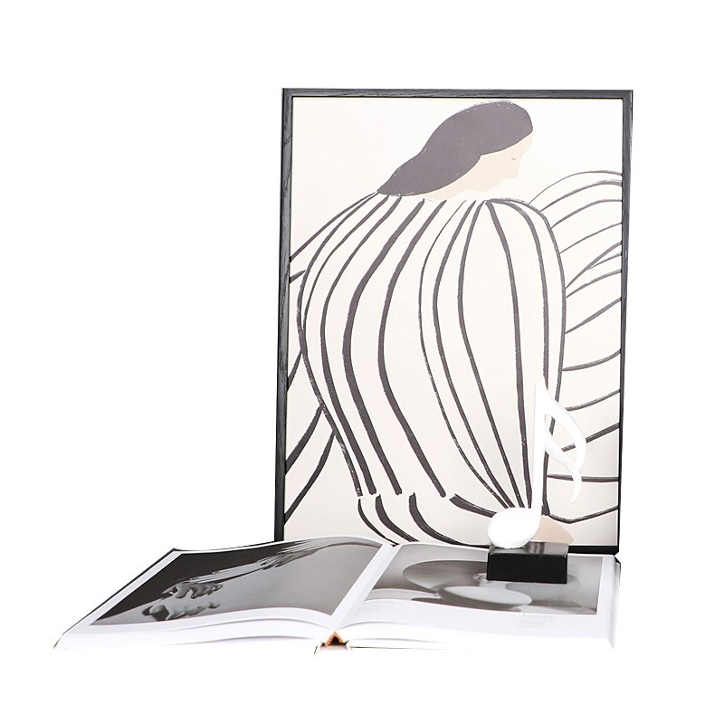 样板房高级感玄关装饰品客厅电视柜书桌摆件床头柜花艺挂画工艺品