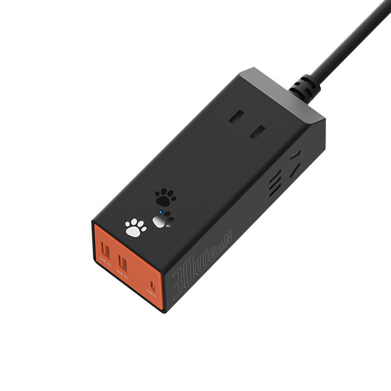 30W快充插排插座家用耐温阻燃带S充电排插多功能防误触插线板