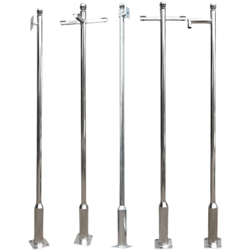 监控立杆2/2.5/3/3.5/4/5/6米小区304/201不锈钢枪机立柱音杆定制