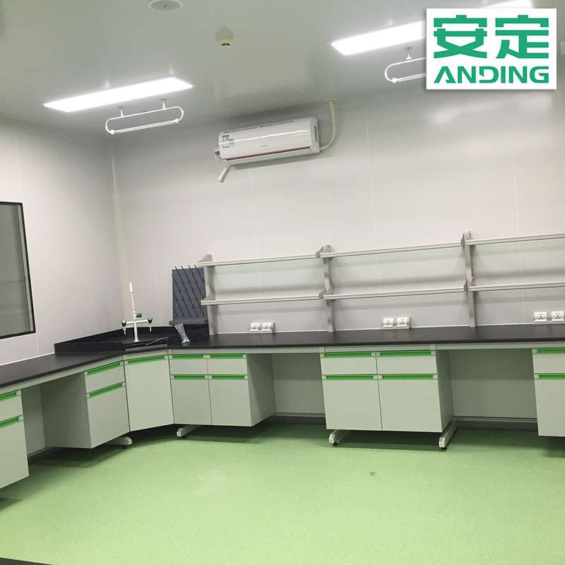 钢木实验台广州厂家 中央台化学边台理化板工作台实验室设备