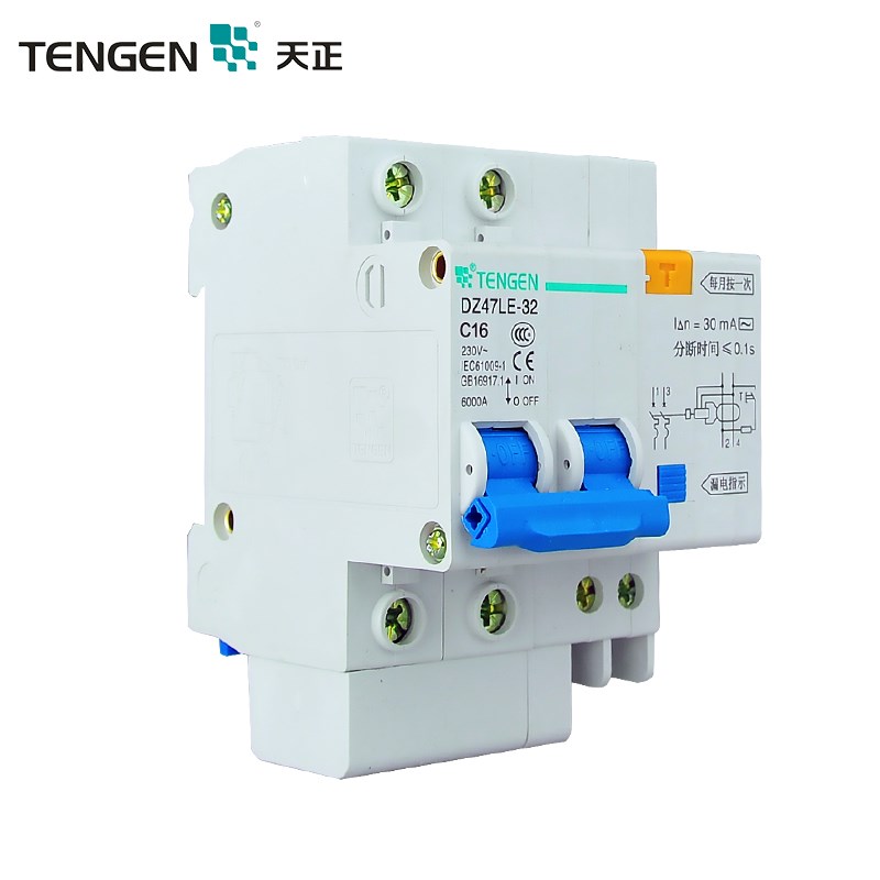 天正 TGB1NLE DZ47LE 2P 16 20  32  63 100A 断路器 漏电开关