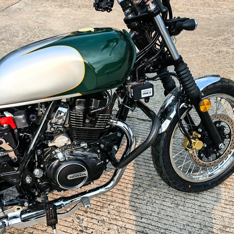 适用五羊本田CGX150护杠保险杠防摔护杠摩托改装防护杠防倒车配件