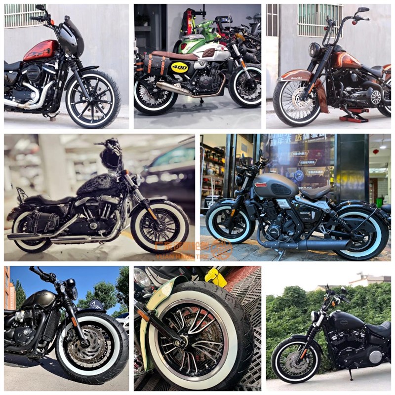 神钢白边哈雷摩托车轮胎 90 100 130 y150 160 180 80 90 16 19 2