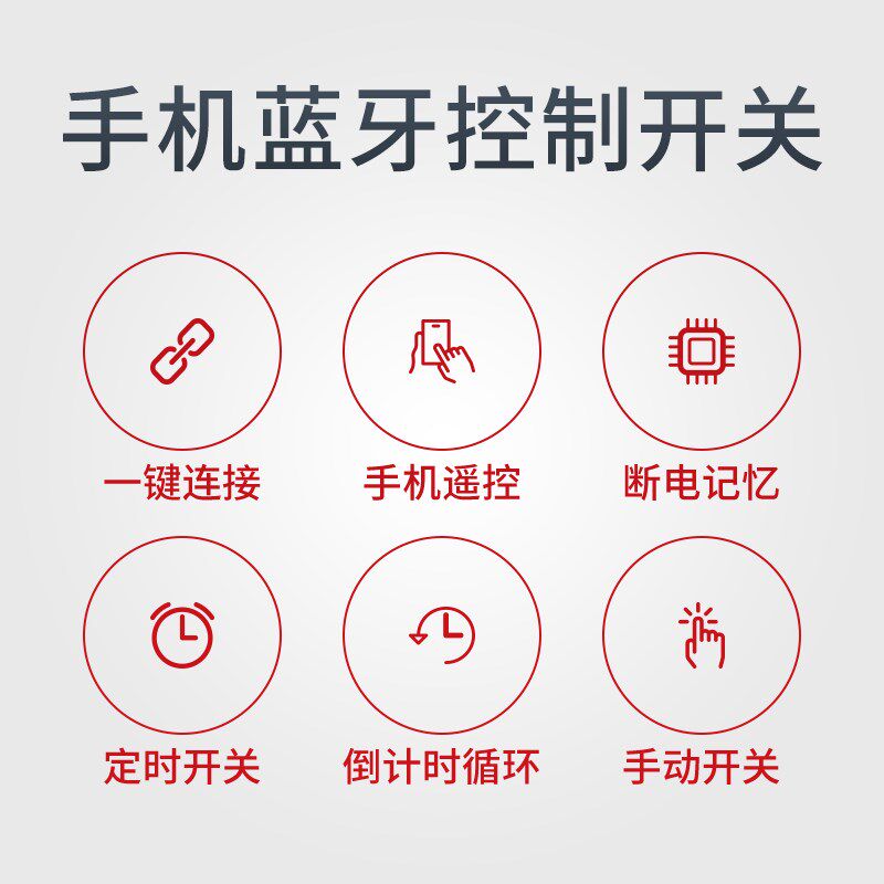卓邦蓝牙智能手机定时器开关远程控制220v导轨微电脑时控电源自动