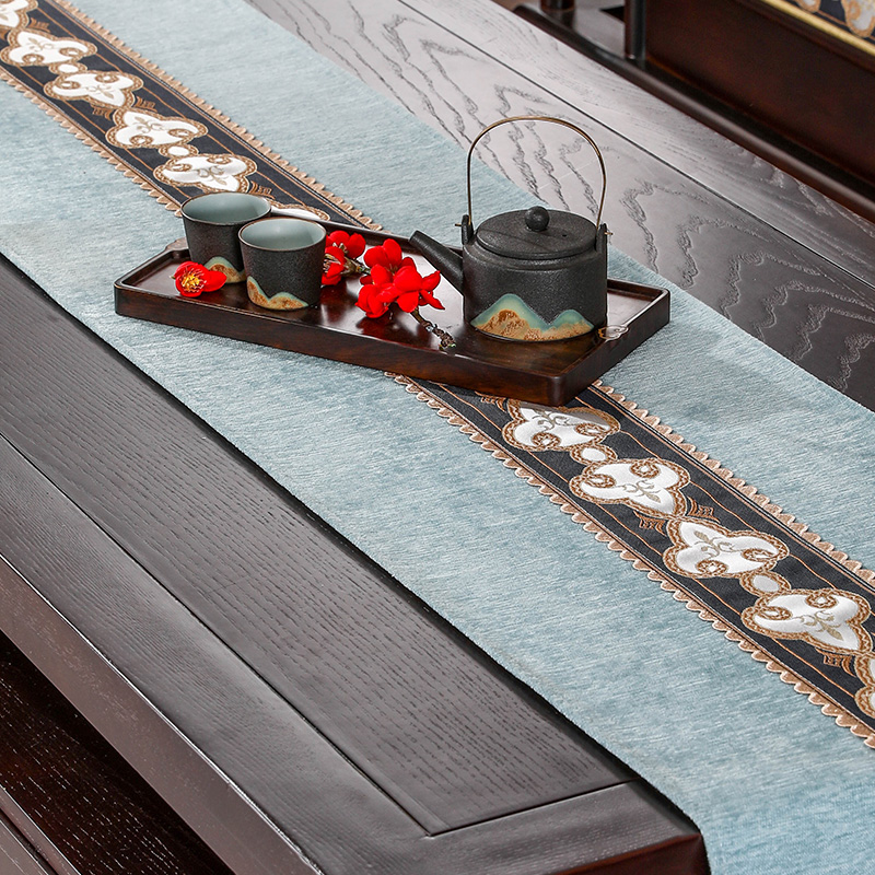 新中式桌旗茶台布艺长条茶巾茶席B中国风禅意茶桌茶几桌布茶布定
